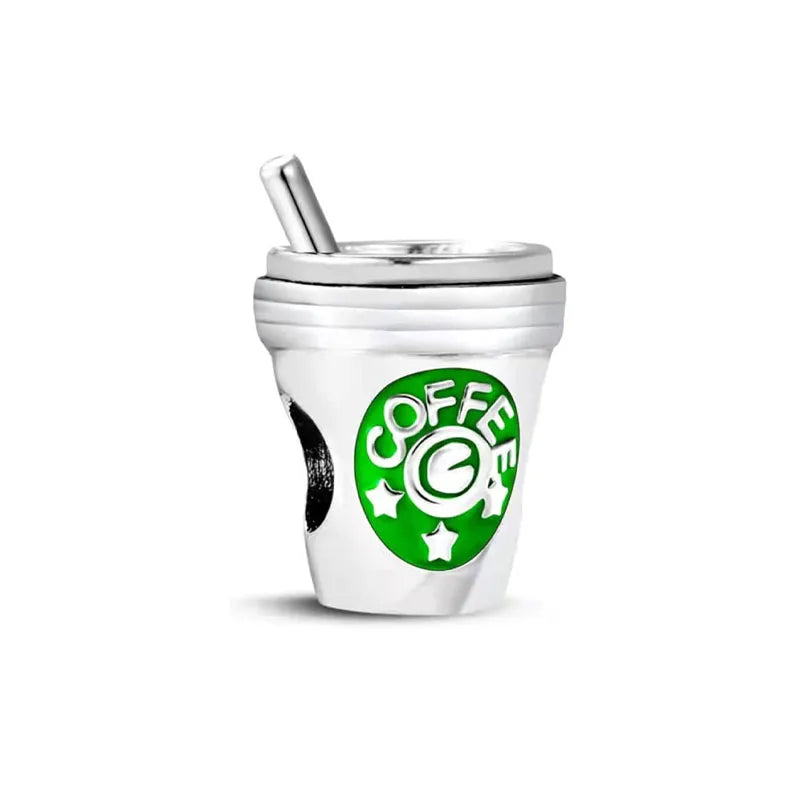 Hot Selling 925 Silver Cup,Coffee Cup,Beer,Bead Pendant Suitable European Original Bracelet DIY Accessories,Exquisite Jewelry ﻿