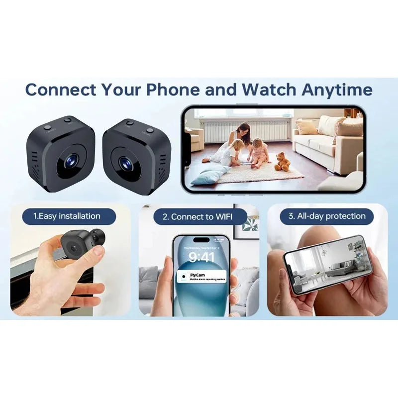 Lenovo 4K Full HD Wifi Smart Camera Mini Security Surveillance Camera Dual Way Audio Motion Detection Infrared Night Vision Cam