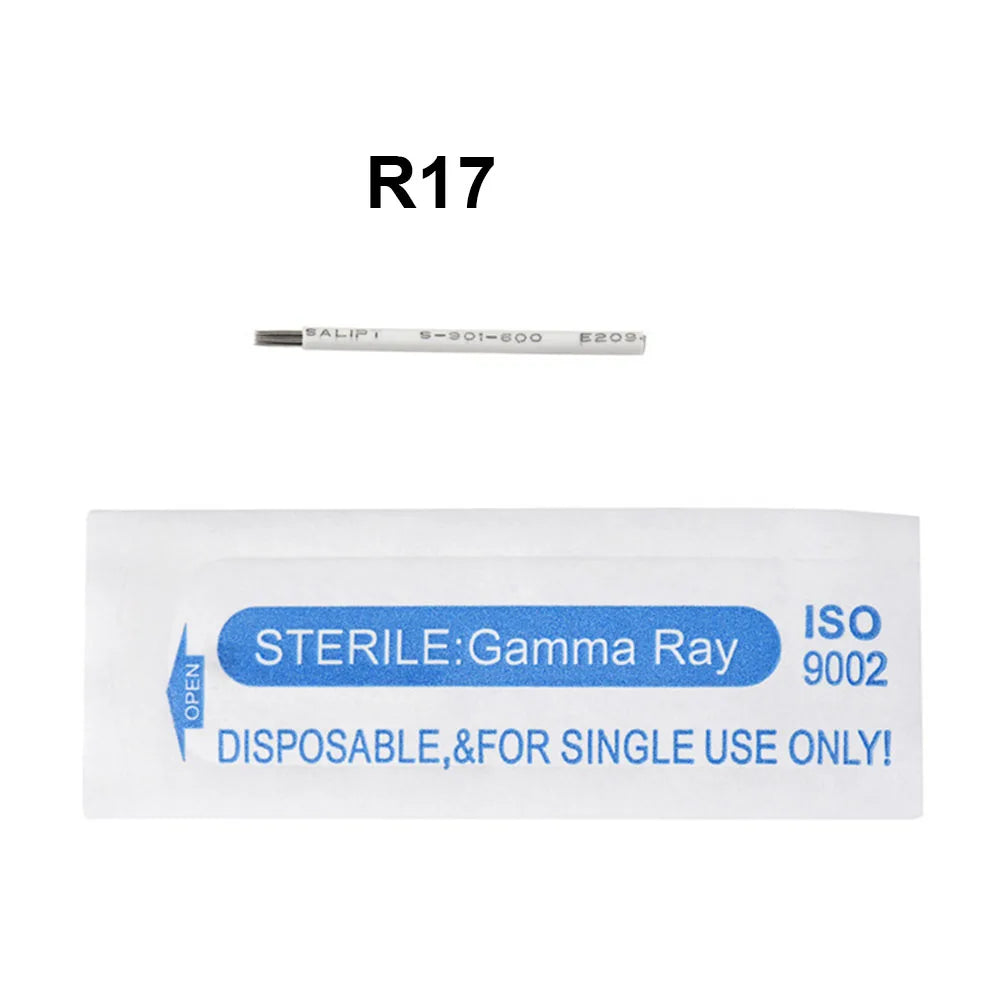 10pcs/bag Tattoo Permanent Round Blade Microblading 3R 5R F7 F19 R21 TMicroblading Needles for Manual Pen Shading Fog Eyebrow