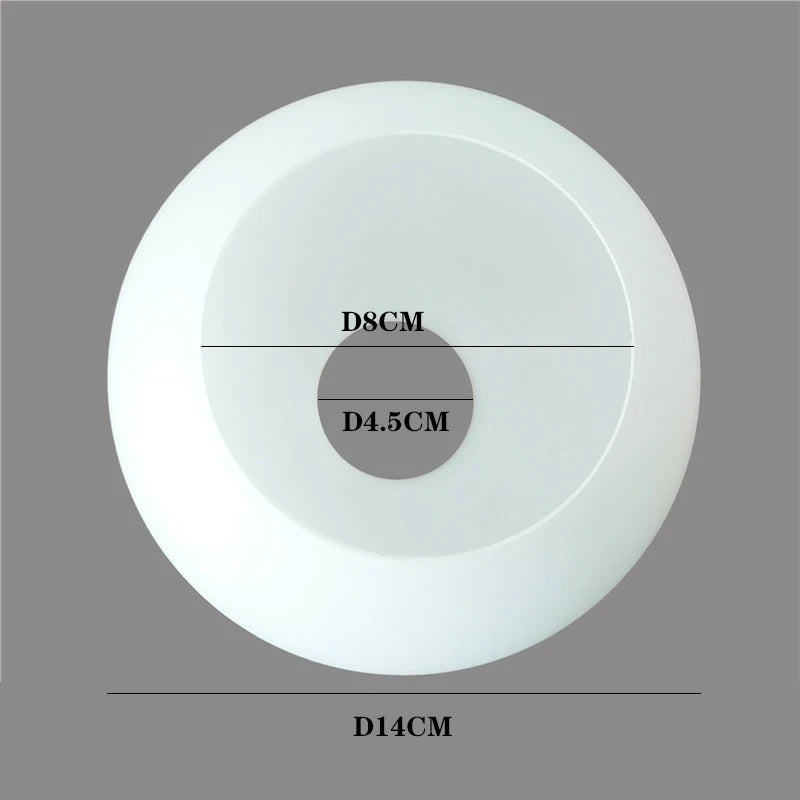 E27 E14 Milky Glass Lampshade Replacement Part Lighting Accessory for Chandelier D4cm D3cm Opening White Globe Glass Lamp Shade