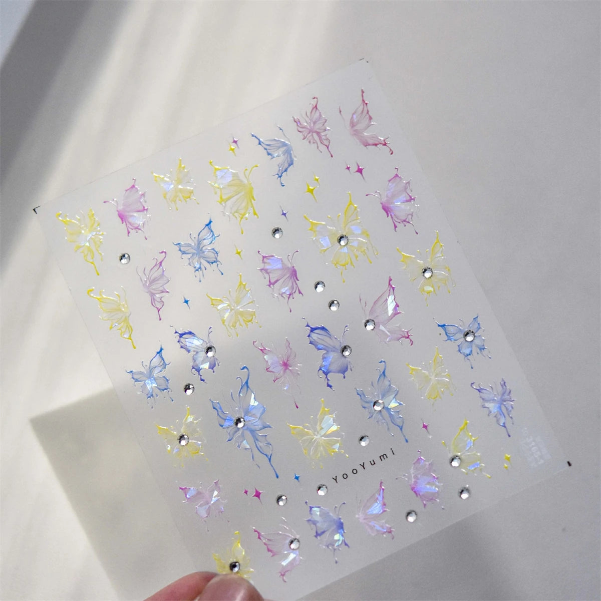 1pcs 5D Rhinestones Gold Silver Irregular Pattern Nail Sticker Simple Design Adhesive Slider Nail Art Decoration Decals Supplies