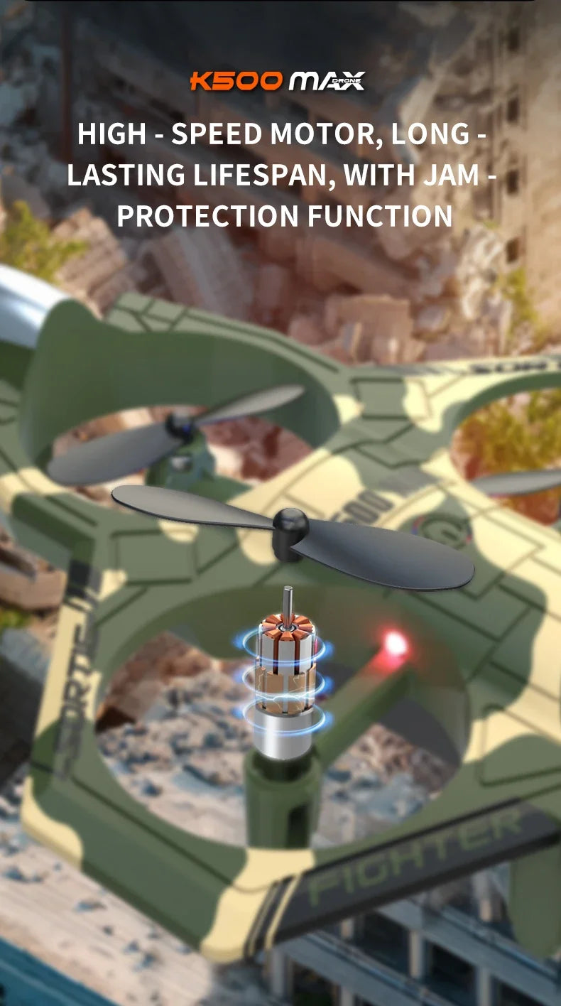 K500 MAX RC Plane Fighter 2.4G Remote Control Stunt Glider 360 ° Rolling Flight Flying EPP Foam Airplane with LED Toys for Kids