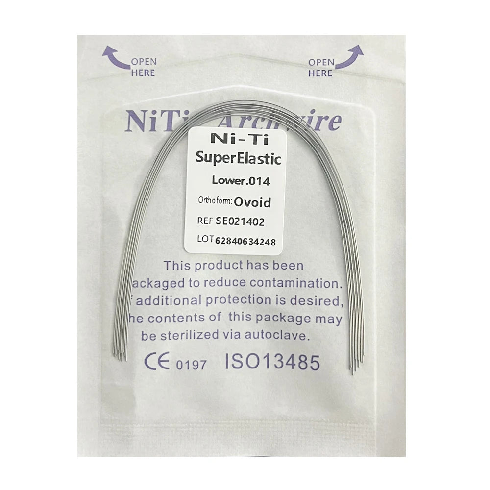 10pcs/Pack AG Dental Orthodontic Arch Wires NITI Round / Rectangular Oval Form Ortho Arch Wire Dentist Tool