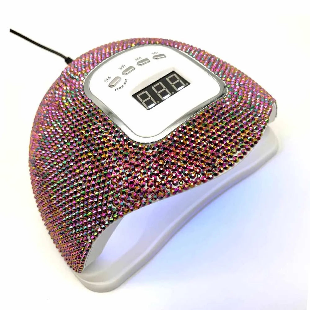 UV Light for Nails Rhinestone Nail Dryer Lamp Maquina De Unha Em Gel LCD Display 45 Led Beads 4 Timer Setting Nail Art Tools
