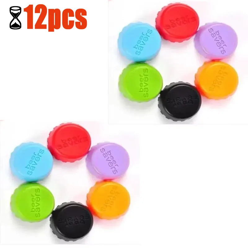 12/36/72pcs Reusable Silica Gel Bottle Cap Sealed Beer Cap Vinegar Soy Sauce Bottle Soda Cola Cap Wine Protective Stopper