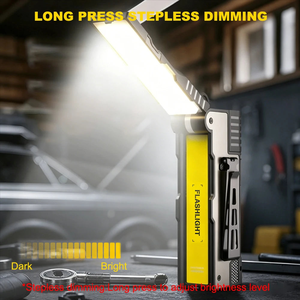 Asafee M20 Multi-functional Foldable Magnet Flashlight 3 Lighting Modes  Rechargeable Torch RGB Atmosphere LED  Work Flashlight