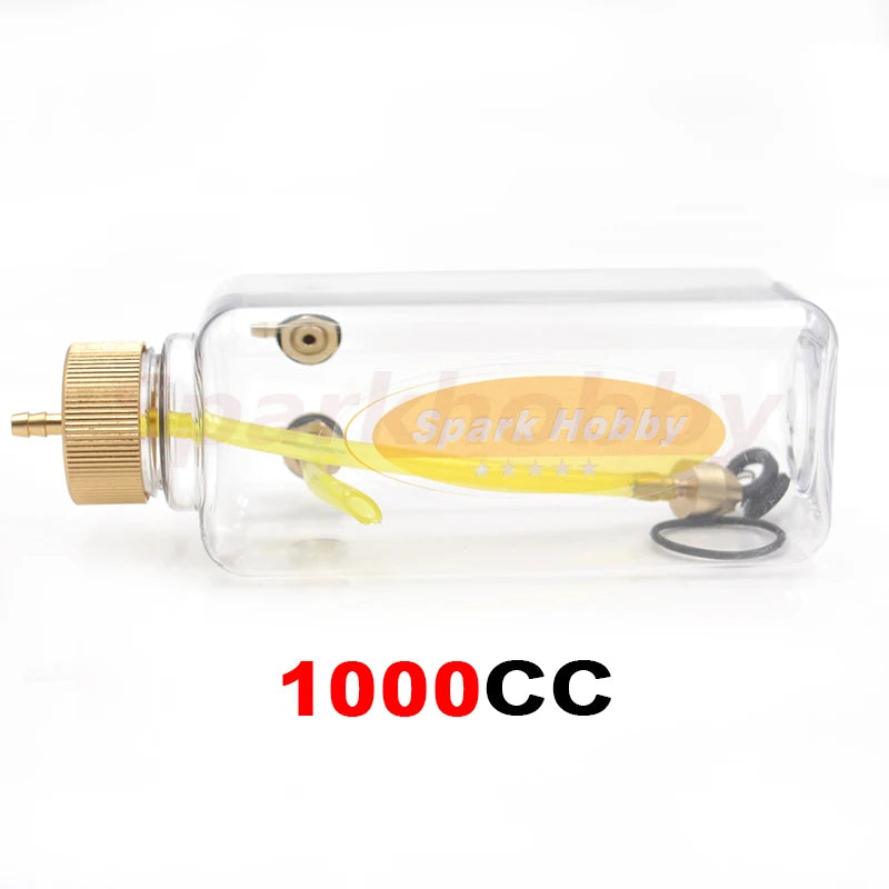 1 SET RC Plastic Fuel Oil Tank 260/360/500/700/1000/1500 CC/ml CNC Aluminum alloy Cover for RC  Nitro and Gas airplane model