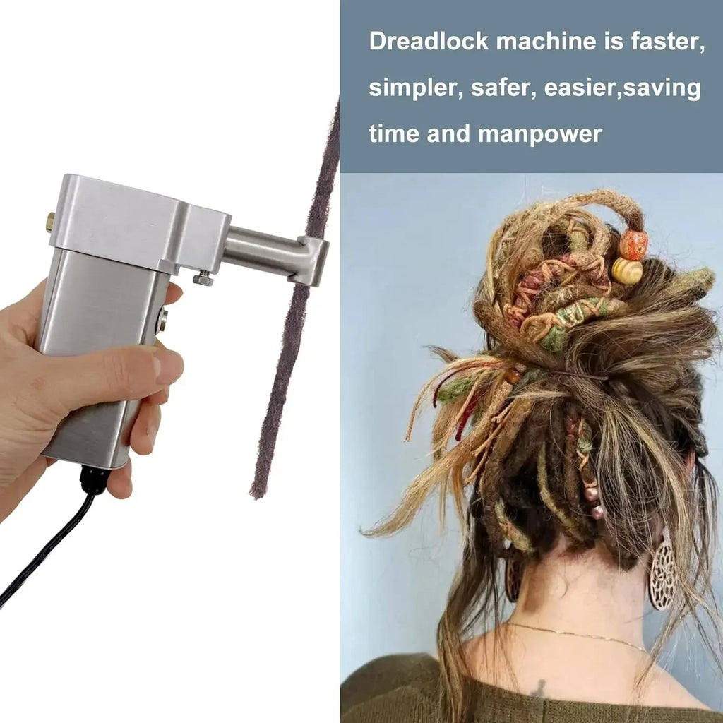 Dreadlocks Machine,Portable Automatic Dreadlock,with 6 Replacement Head6-16mm,Dreadlock Crochet Braiding Making Machine