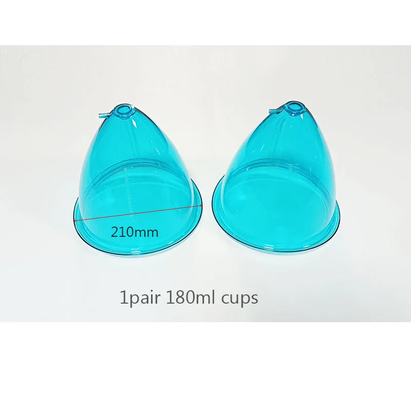 1 Pair 120/150/180/210ml Hip Lifting Vacuum Cupping Breast Enlargement Buttock Enhancer Massage Machine Replacement Cup Y Hose