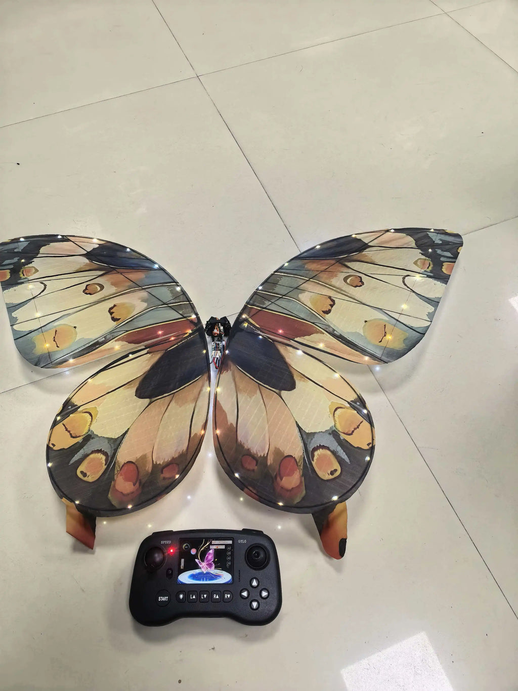 Remote Control Bionic Flapping Wing Butterfly Drone LED Light Ornithopter 2.4G RC Flying Butterfly Aircraft 7.4V Kids Gift