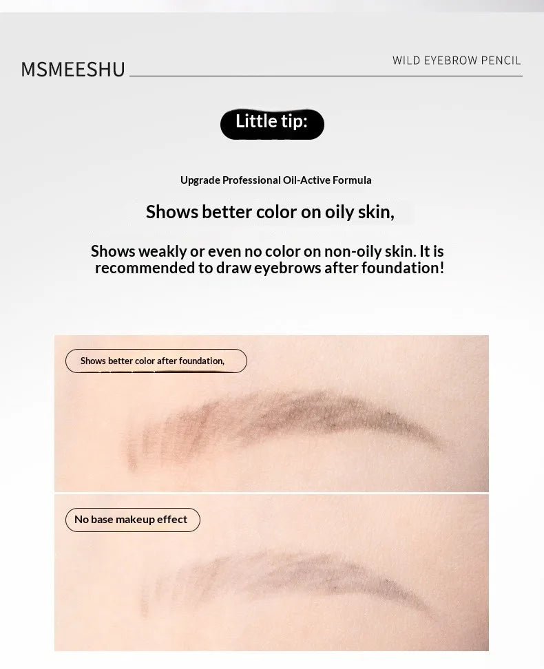 Ultra-Fine Micro Brow Pencil Waterproof Sweat-Resistant 3D Natural Shaping Hard Core Defined Hair-Like Strokes Eyebrow Makeup