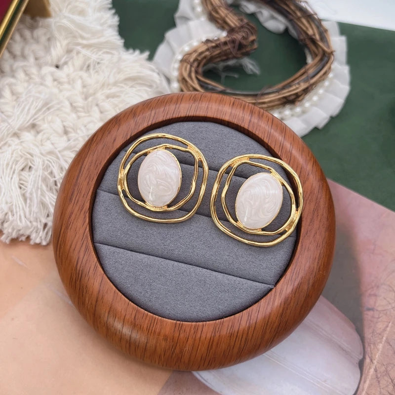 Filigree Irregular Stud Earrings Enamel More Colors Party Accessories For Women's Gifts