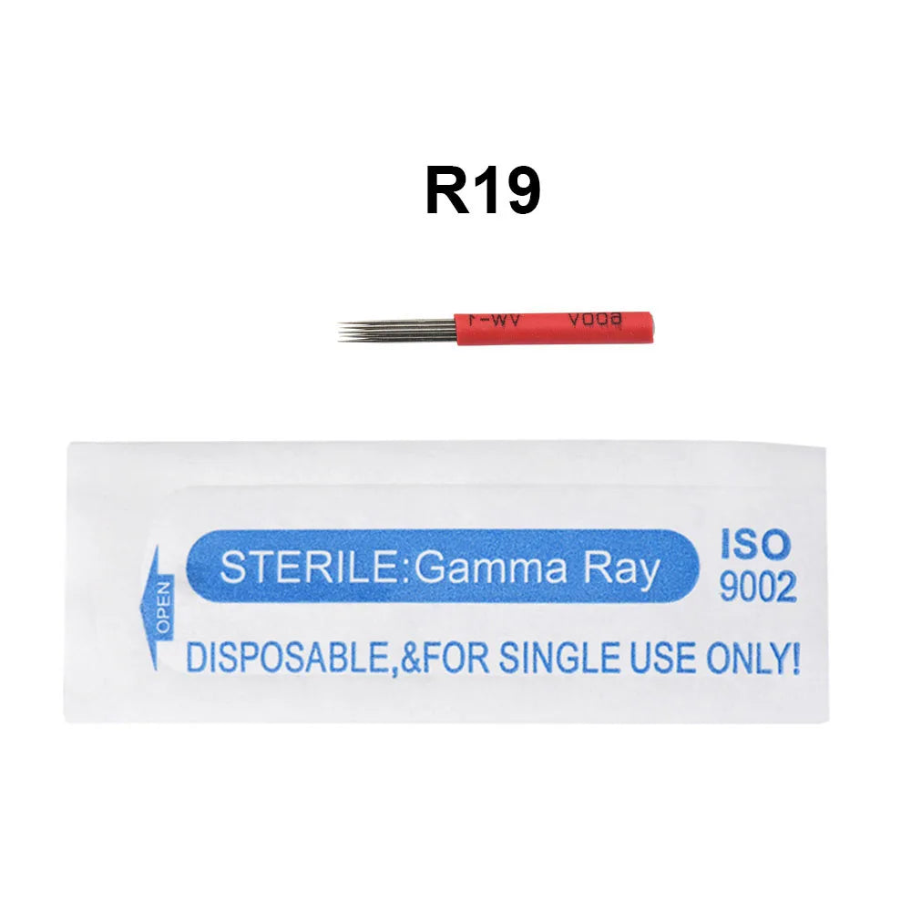 10pcs/bag Tattoo Permanent Round Blade Microblading 3R 5R F7 F19 R21 TMicroblading Needles for Manual Pen Shading Fog Eyebrow