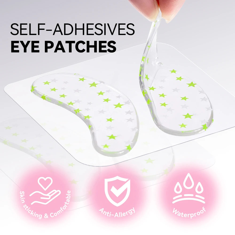 DAMMAN Multi-purpose Eye Pads for Eyelash Extensions Reusable Silicone Eye Patches Lash Lift Under-eye Patches Makeup Tools