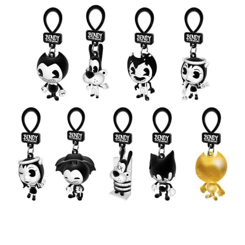 Bendy Blind Bag Bendy And The Ink Machine Horror Game Character Keychain Personalized Pendant School Bag Charm