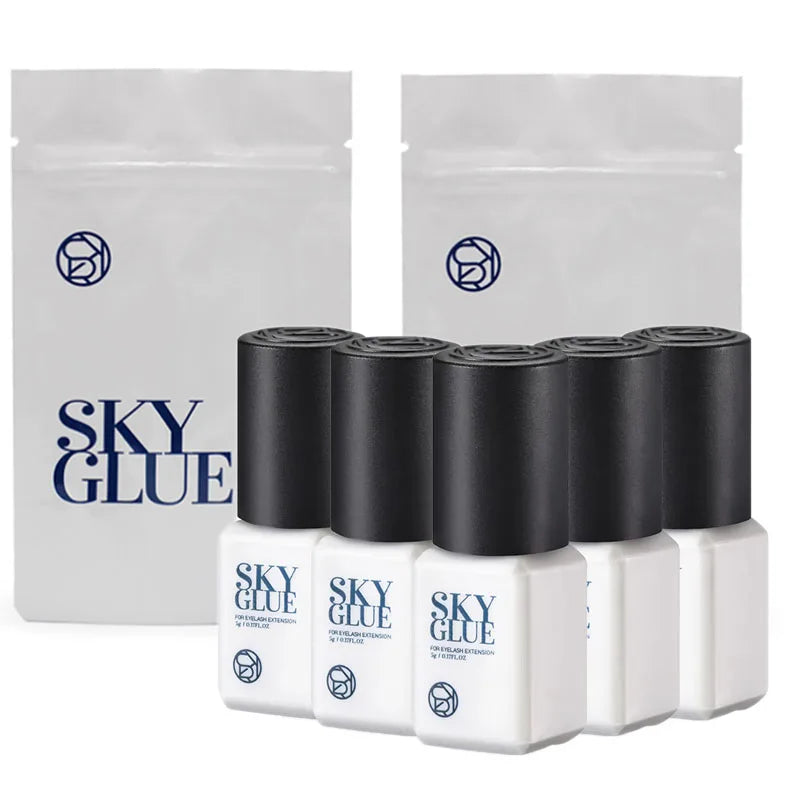 10 Bottles SKY S+ Glue Eyelash Extension 5ml Korea Original Black Red Cap False Lash Sky Adhesive Supplies Makeup Tools Colas