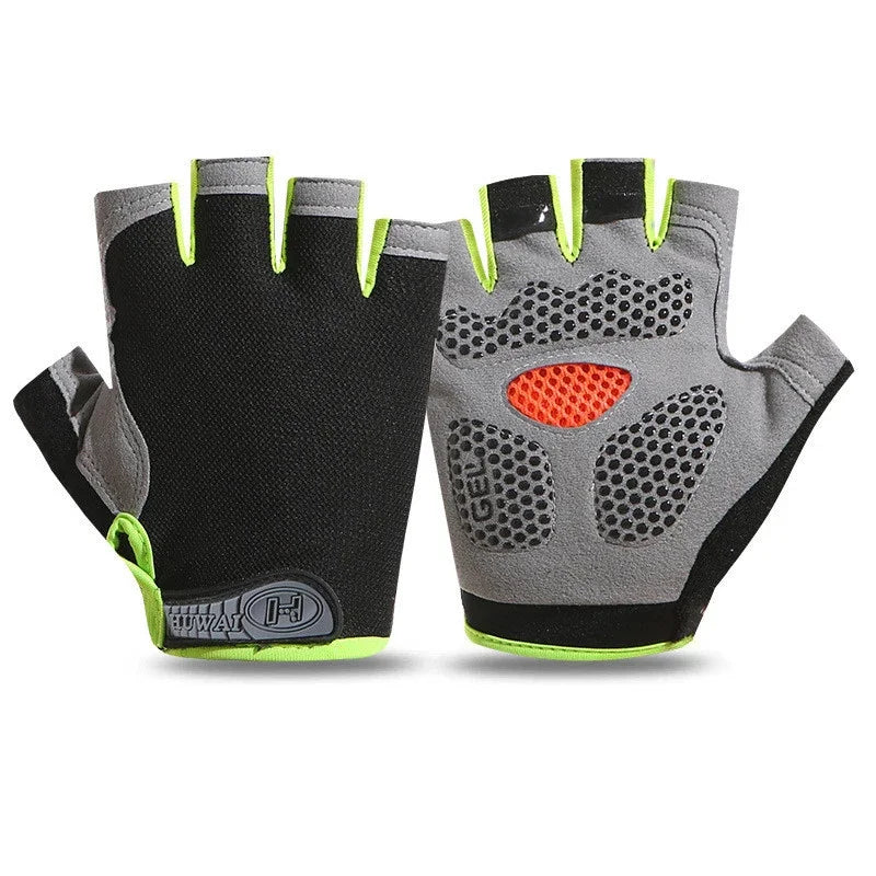 Half-finger gloves for men and women, breathable and anti-slip outdoor road gel summer gym training gloves for bicycles