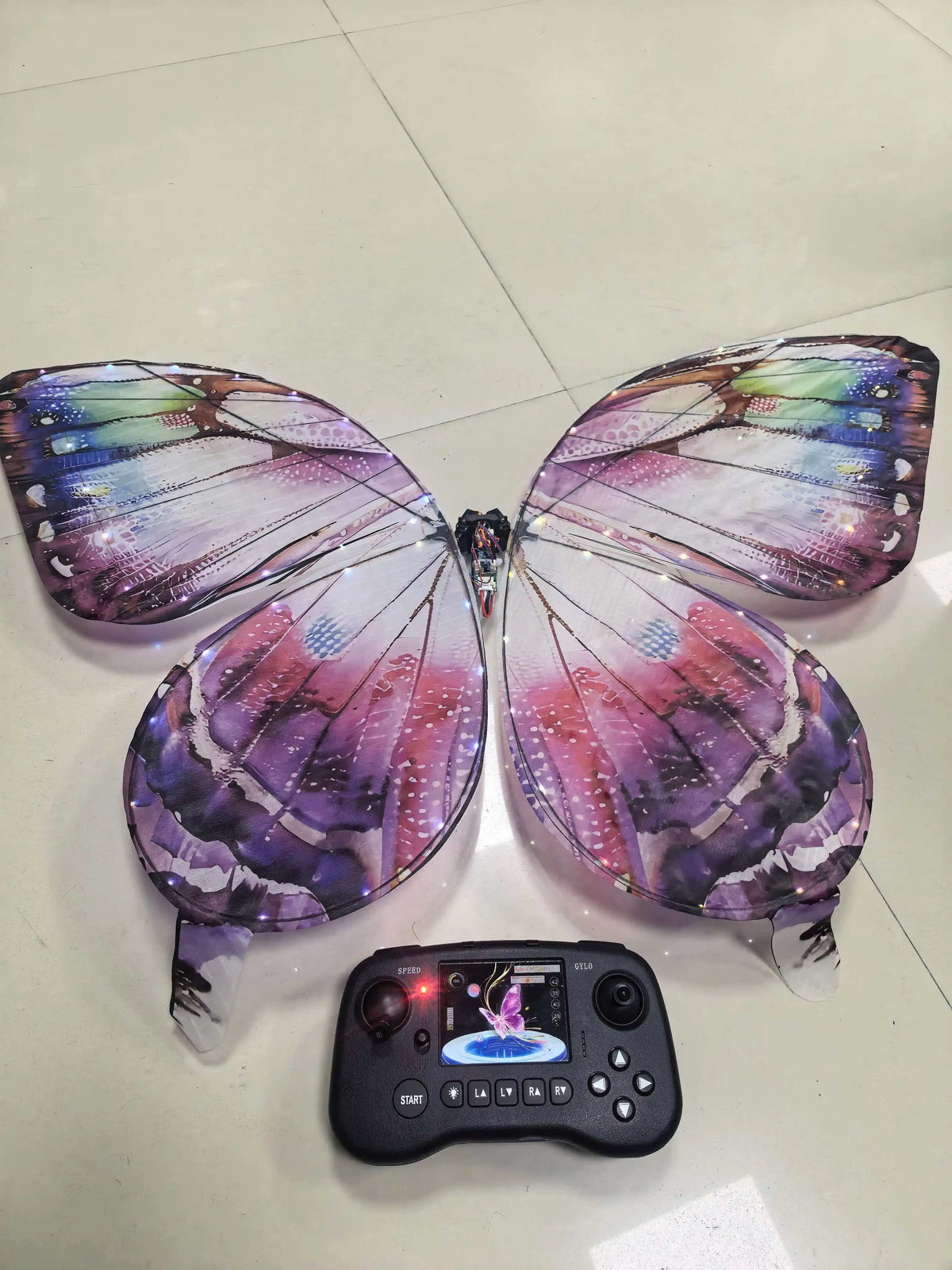 Remote Control Bionic Flapping Wing Butterfly Drone LED Light Ornithopter 2.4G RC Flying Butterfly Aircraft 7.4V Kids Gift