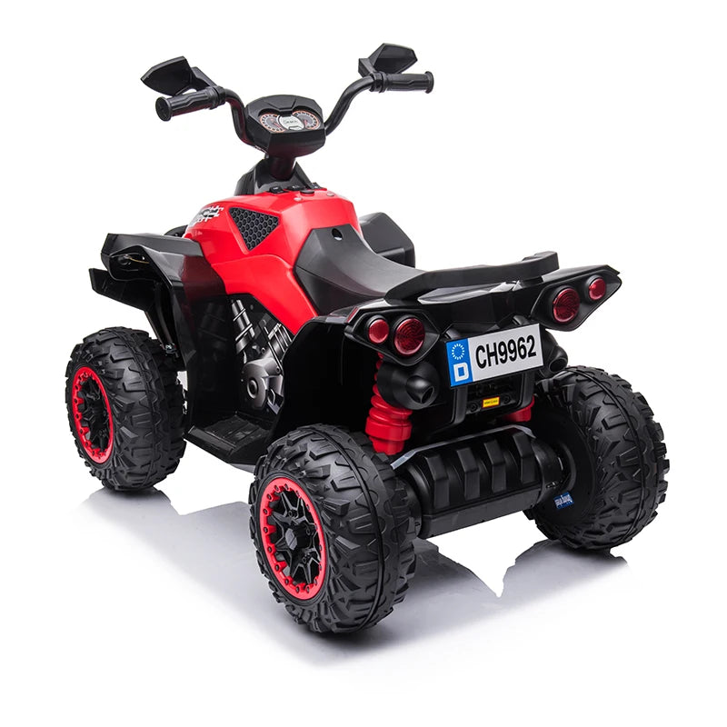12 Volt Battery Operated Ride-on Cars Plastic for Kids Powerwheels Electric Quad Bike Atv
