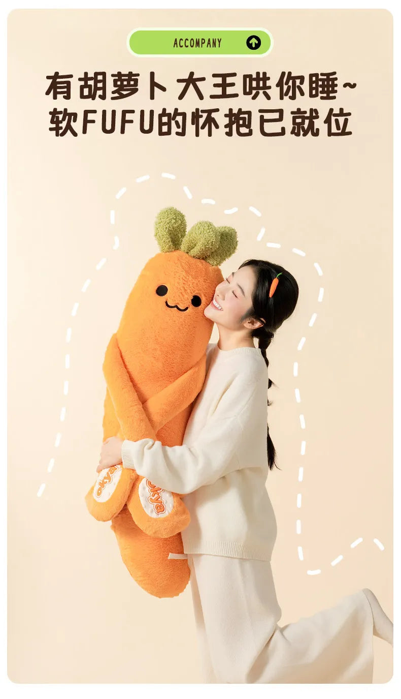 Okya Carrot King Sleep Pillow Graphene Heated Percussion Hug Pillow Three Adjustable Temp Settings  Kids Sleep Aid Bed Use