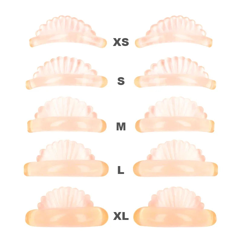 5Pairs Eyelash Perm Pads Silicone Lash Lifting Rods Shell-shape 3D Eyelash Extension Curler Lash Perm Shield Makeup Accessorie