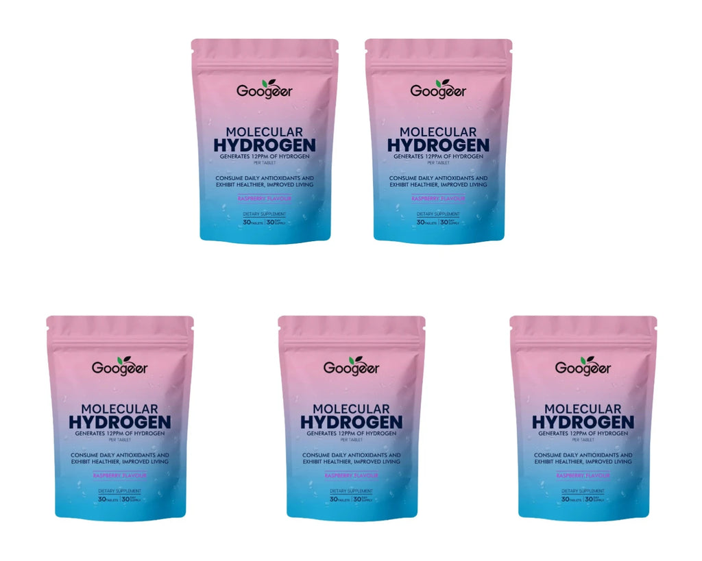 Molecular Hydrogen Tablets 12PPM Raspberry Flavor Magnesium Effervescent Supplement Antioxidant Daily Wellness Support 30Tablets