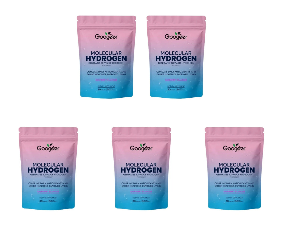 Molecular Hydrogen Tablets 12PPM Raspberry Flavor Magnesium Effervescent Supplement Antioxidant Daily Wellness Support 30Tablets