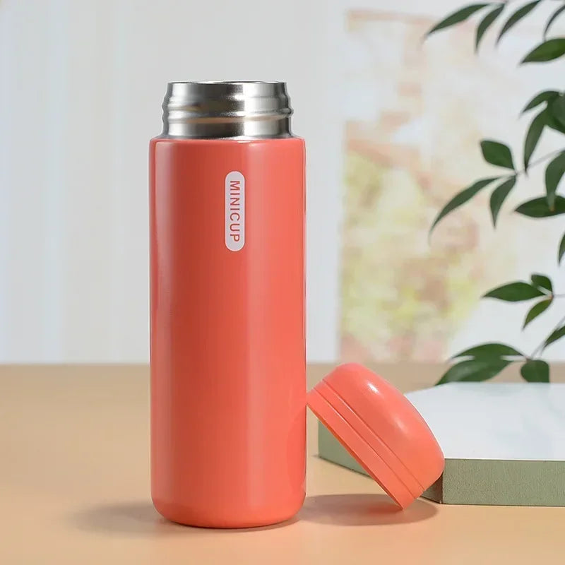 150/200ml Mini Stainless Steel Thermos Cup Thermal Compact Portable Leak Proof Male and Female Thermal Water Bottle for Children