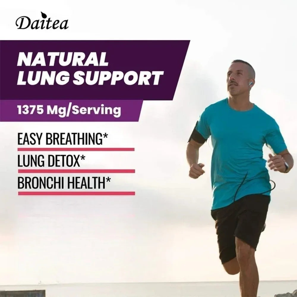 Lung Support Supplement for Lung Cleanse & Detox, with Quercetin Bromelain Vitamin C & Cordyceps for Lung, Respiratory Support