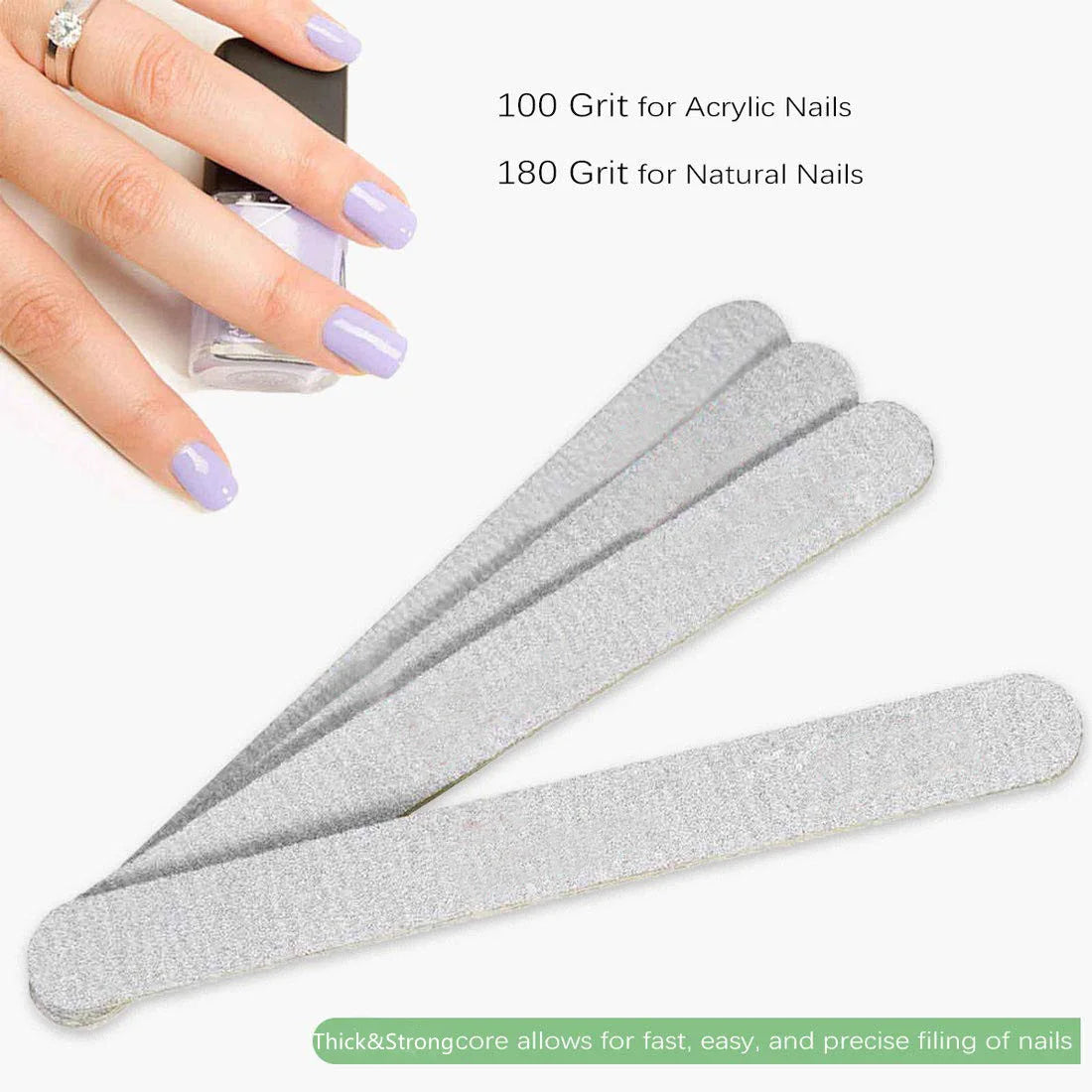 1000Pcs Large Nail File Nail  File for Manicure Buffering Pedicure Care