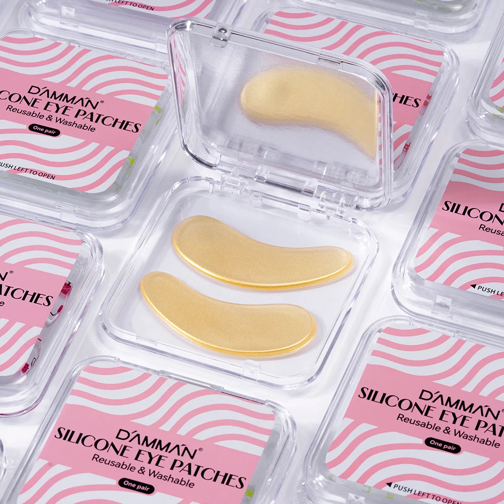 DAMMAN Multi-purpose Eye Pads for Eyelash Extensions Reusable Silicone Eye Patches Lash Lift Under-eye Patches Makeup Tools