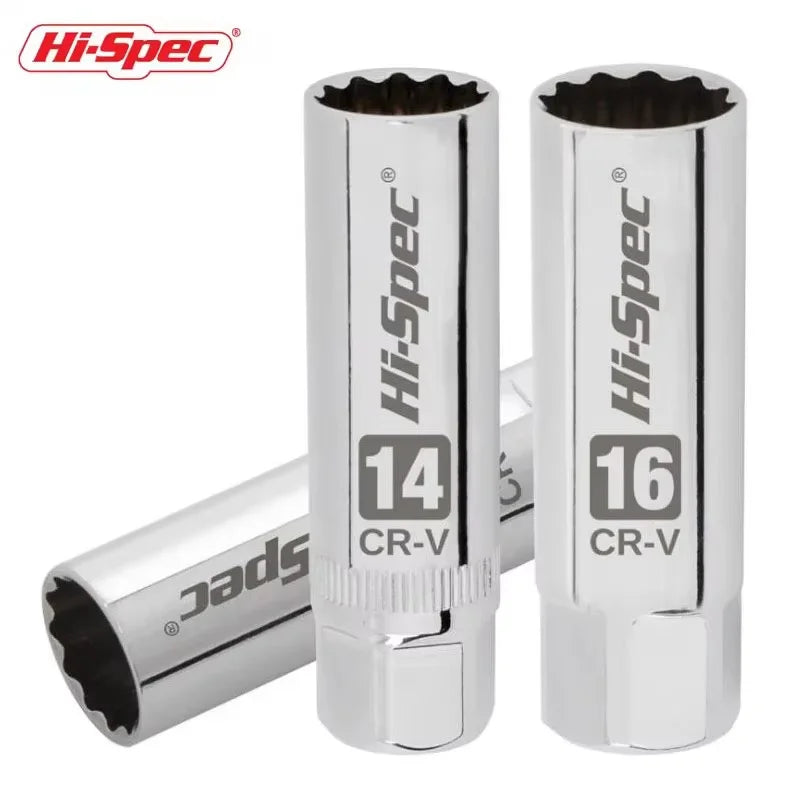Hi-Spec Car Spark Plug Socket Universal Wrench 14/16/21mm Install Replace Repair Kit Magnetic Spark Plug Removal For Car Repair