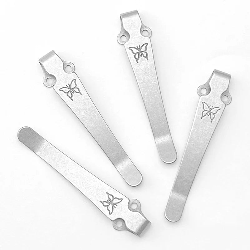 Knife Titanium Back Clamp Pocket Clip 5 Color For Emerson CQC Benchmade Griptillian Bugout 535 585 551 Knives
