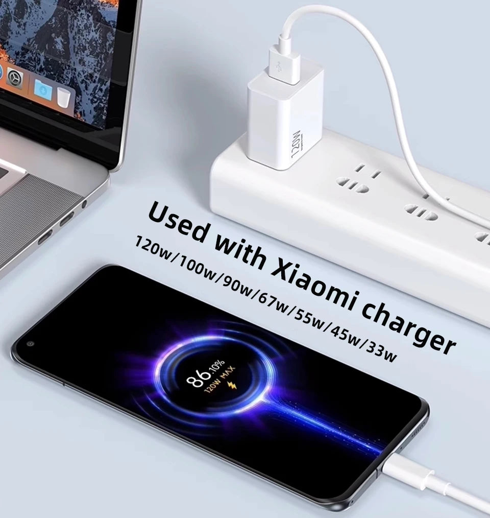 Original XIAOMI Redmi 120W 6A Type C Cable 90W 67W Turbo Charger Cabel Wire 33W Xiaomi 17 15 15t 14 Poco X8 X7 F8 M8 Pro Pad 6