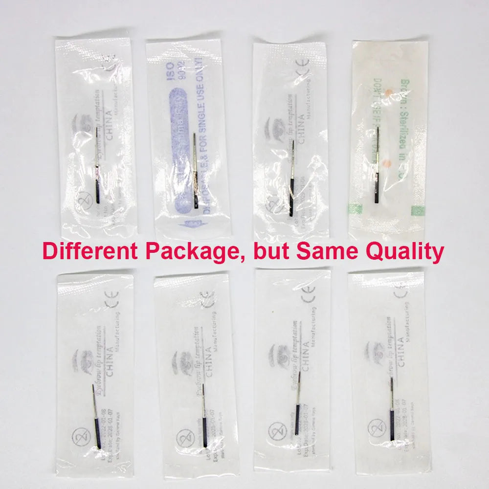 10pcs/bag Tattoo Permanent Round Blade Microblading 3R 5R F7 F19 R21 TMicroblading Needles for Manual Pen Shading Fog Eyebrow