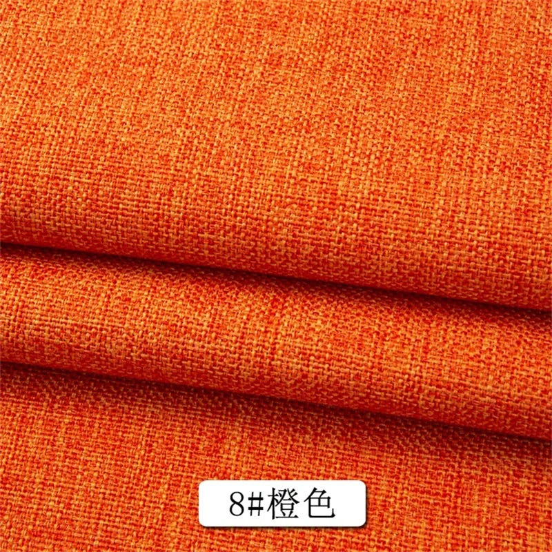 150 Cm Wide Home Textile Cotton Linen Style Sofa Fabric Solid Color Thickened Linen Coarse Cloth DIY Tablecloth Fabric 400 G / M