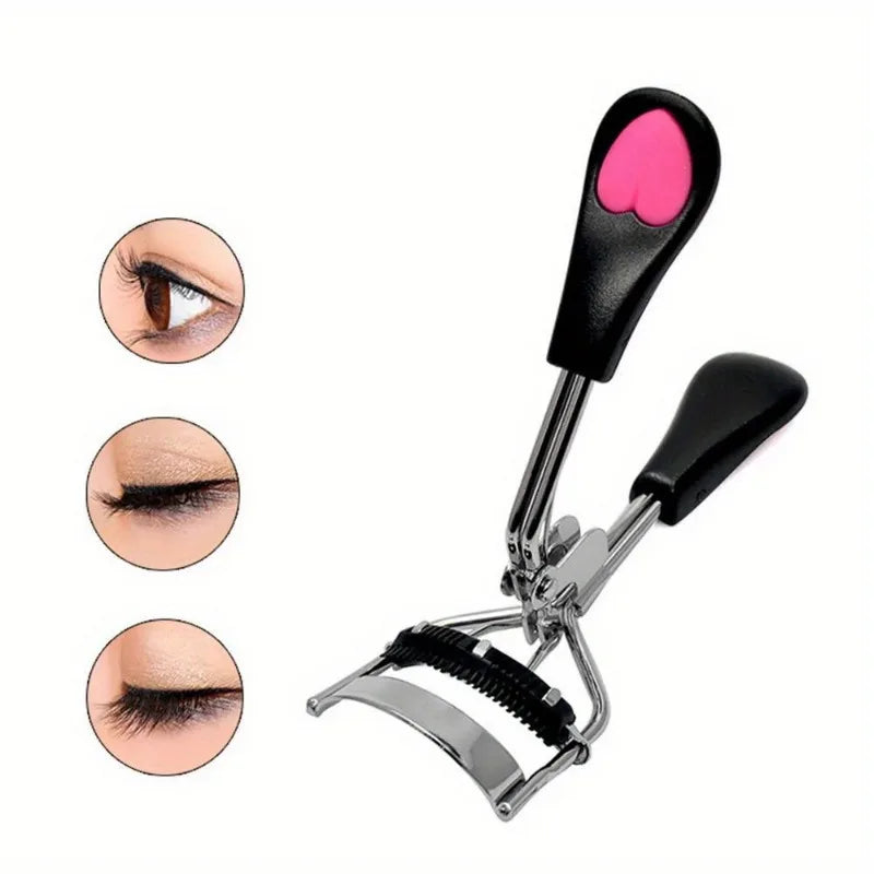 1PC Lady Professional Eyelash Curler With Comb Tweezers Curling Eyelash Clip Cosmetic Eye Beauty Tool maquillaje