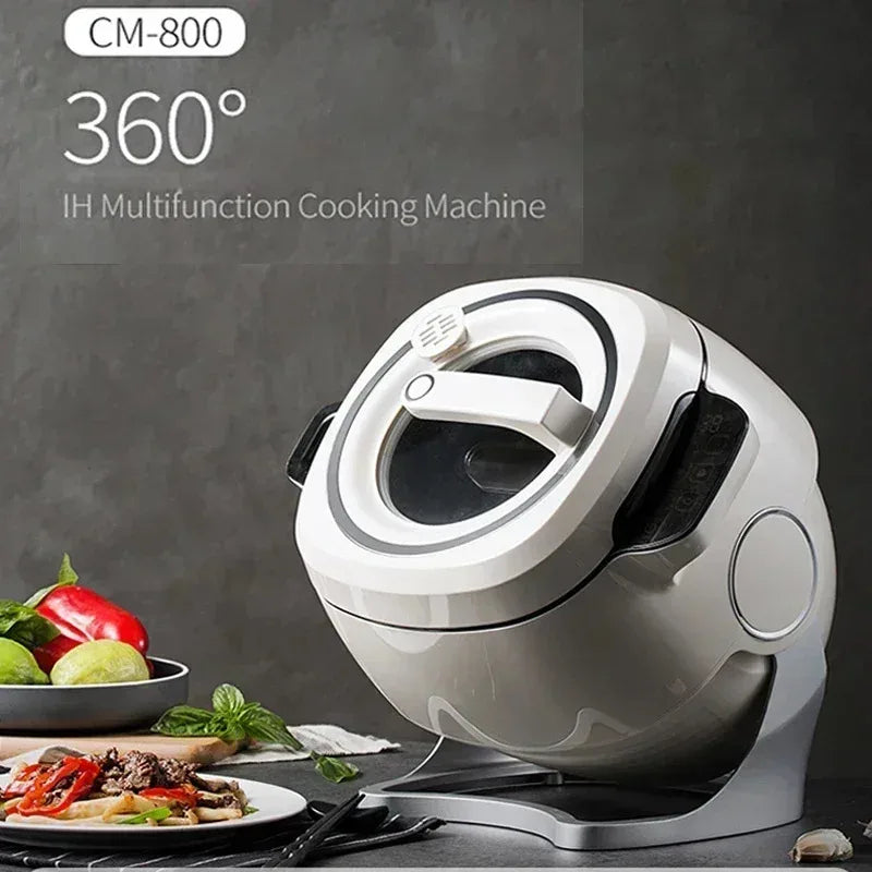 2025 2000W Intelligent Automatic Stir Frying Machine Household Electric Cooking Wok Pot Non-stick Multifunctional Cooker Pot 220