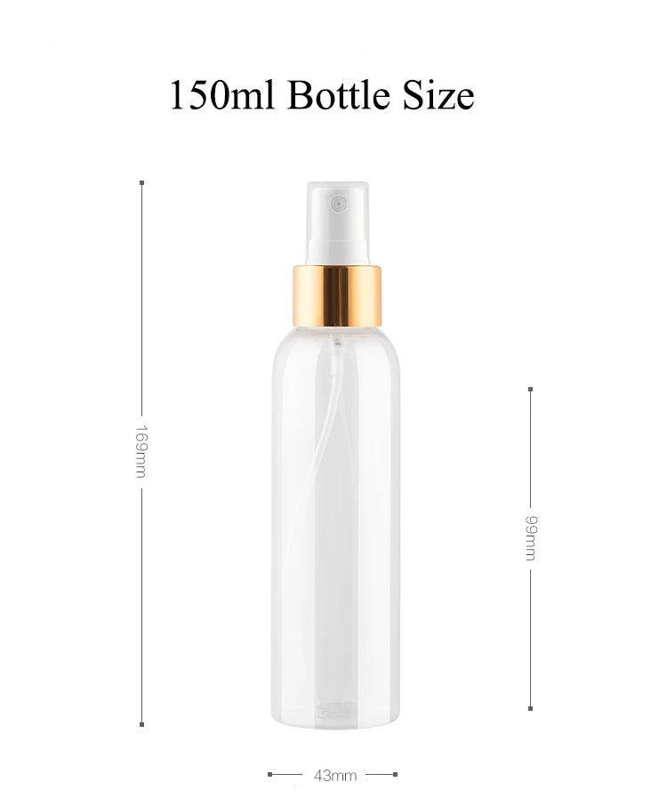 20pcs 200ML 250ML Plastic Bottle Spray Nozzle 100ML 120ML PET Atomiser Refillable Bottle 150ML 500ML Empty Bottle QY21401-20