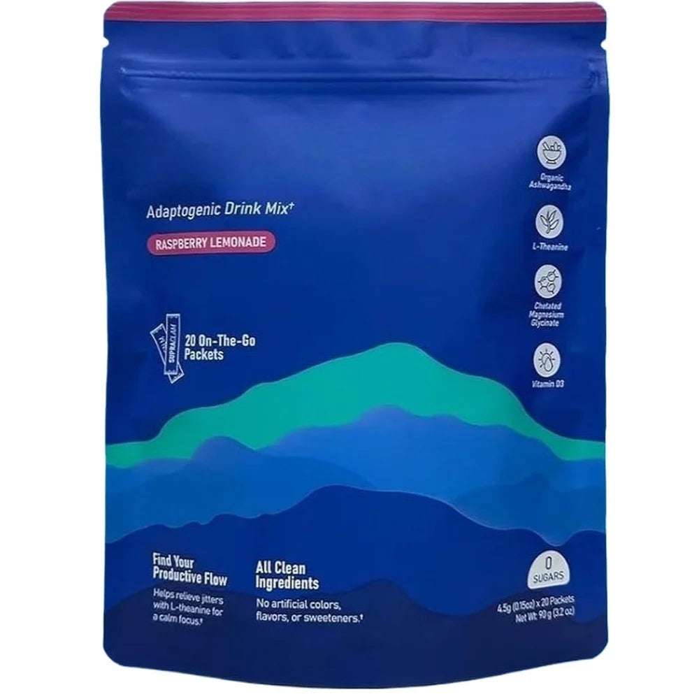Calming Powder Drink Mix with L-Theanine, Focus Memory Concentration & Cognitive Support, Healthy Cortisol Balance, 20 Packets
