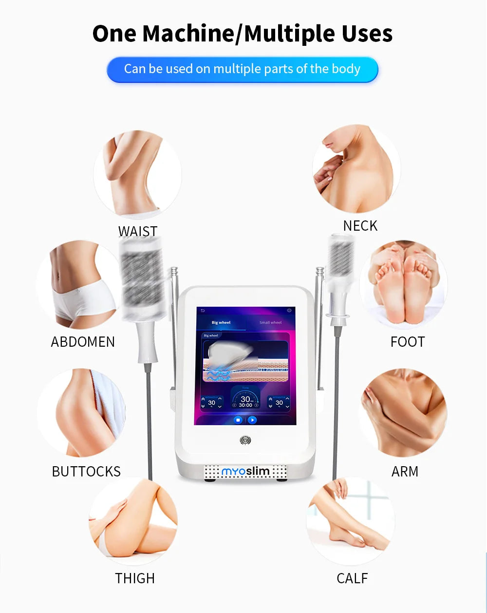MYOslimEMS Body Sculpt Machine Roller Massage Fat Burner Body Care Massage Devices Muscle Stimulation Electromagnetic Device SPA