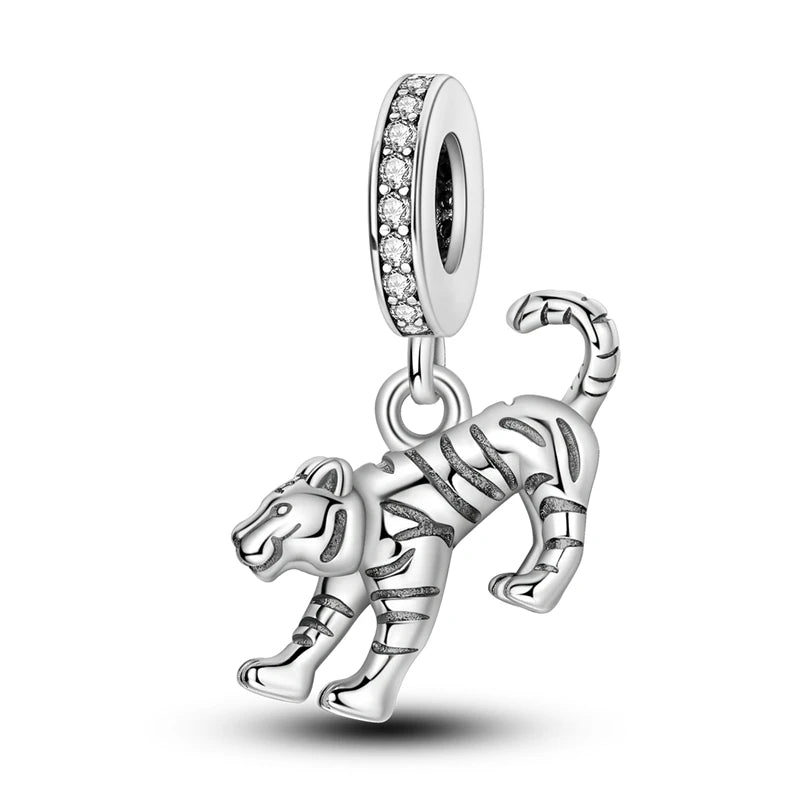 Beautiful 925 Sterling Silver Puppy Cat Swallow Raccoon Giraffe Animal Pendant Fit DIY Bracelet Necklace Package Jewelry Gifts