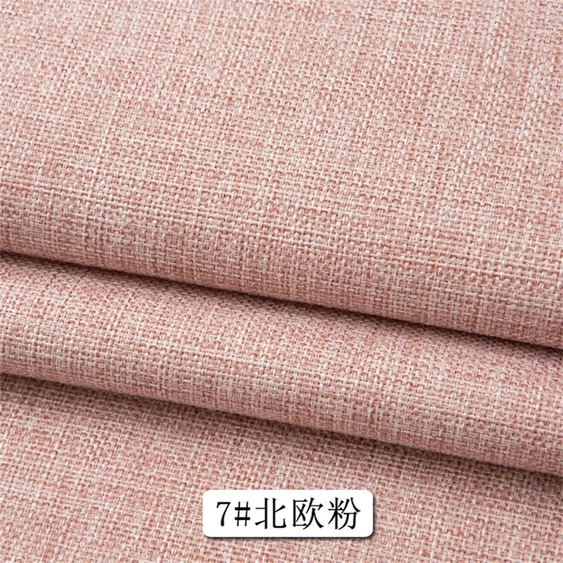 150 Cm Wide Home Textile Cotton Linen Style Sofa Fabric Solid Color Thickened Linen Coarse Cloth DIY Tablecloth Fabric 400 G / M