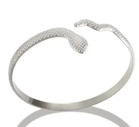 Stainless Steel Inlaid Zircon Bangle Round Bracelets