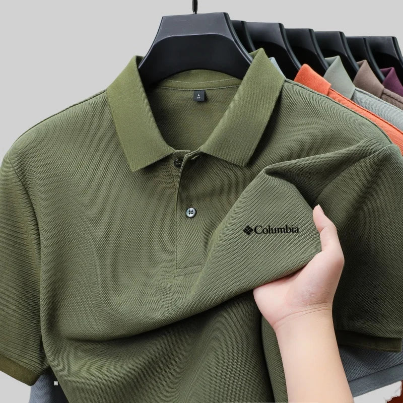 100% Pure Cotton Summer New Men's Short-Sleeved Polo Shirt, Comfortable and Breathable High-End Brand Designer Embroidered T-Shi