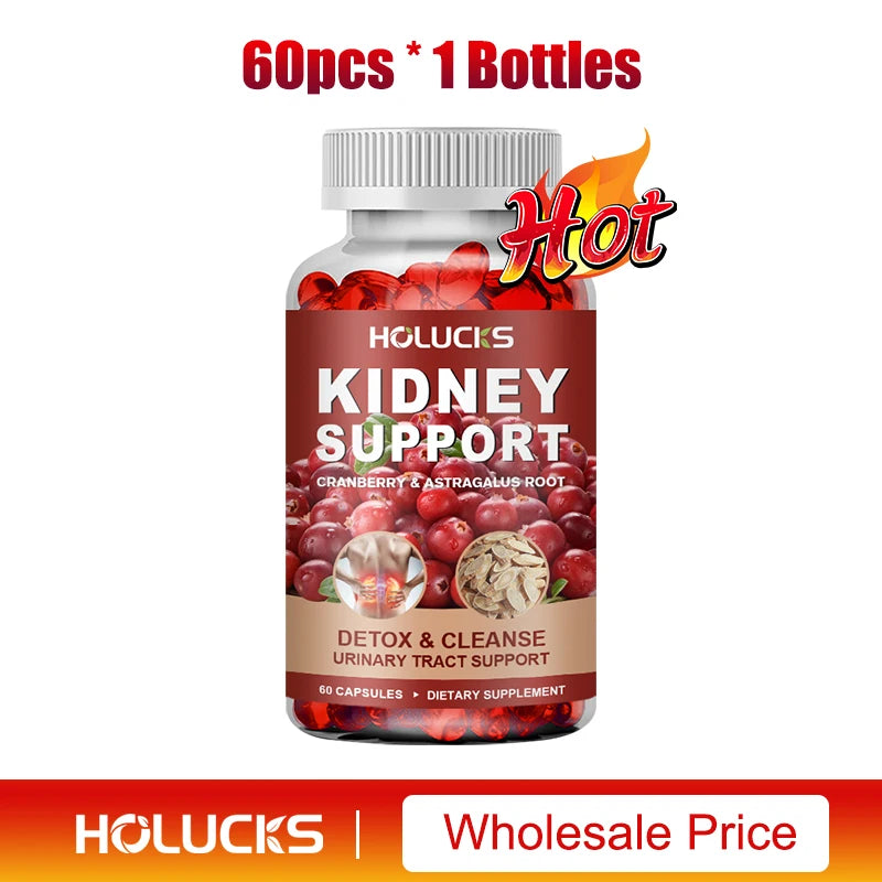 Kidney Cleanse & Detox Supplement, with Cranberry, Astragalus Root, for Kidney Restore, Support Bladder & Urinary Tract Health