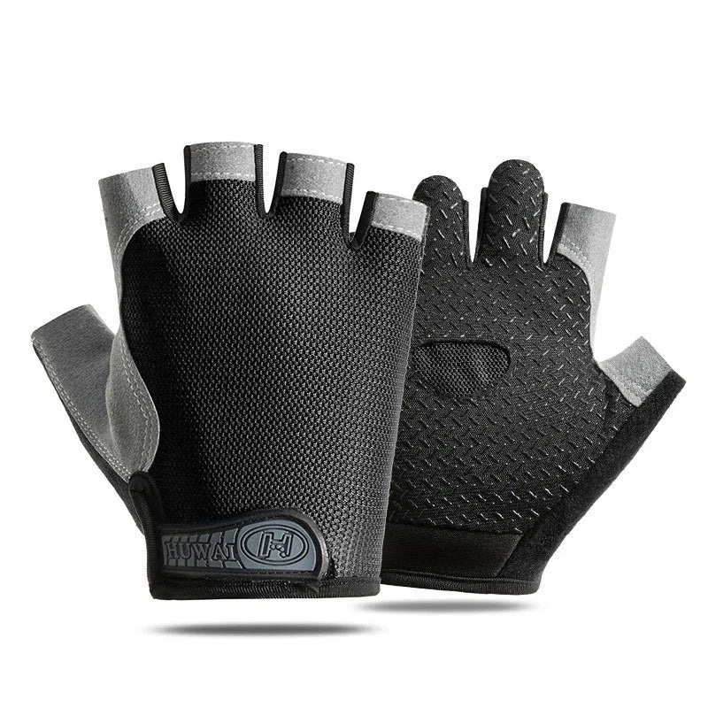Half-finger gloves for men and women, breathable and anti-slip outdoor road gel summer gym training gloves for bicycles