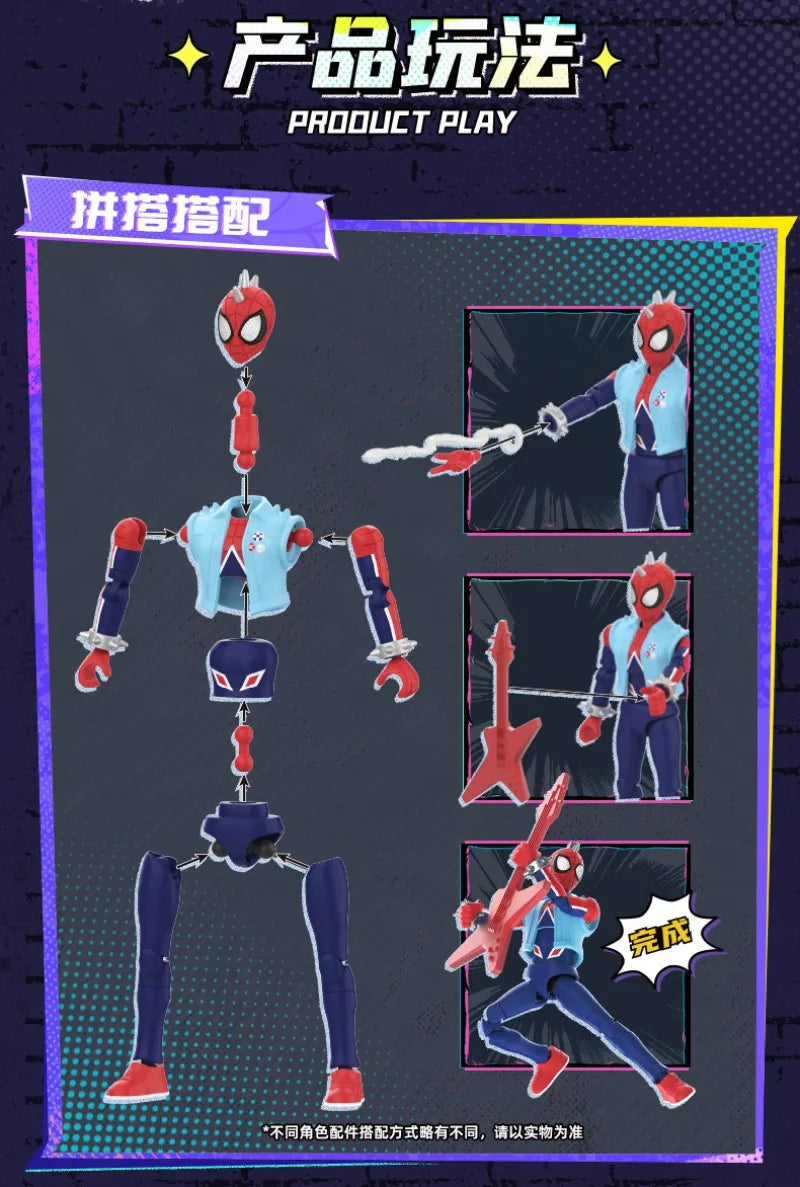 In Stock BLOKEES Marvel Comics Star Edition GV01 GV06 Spider-Man Scarlet Spider Shocker Splicing Toy Model Collection Gift