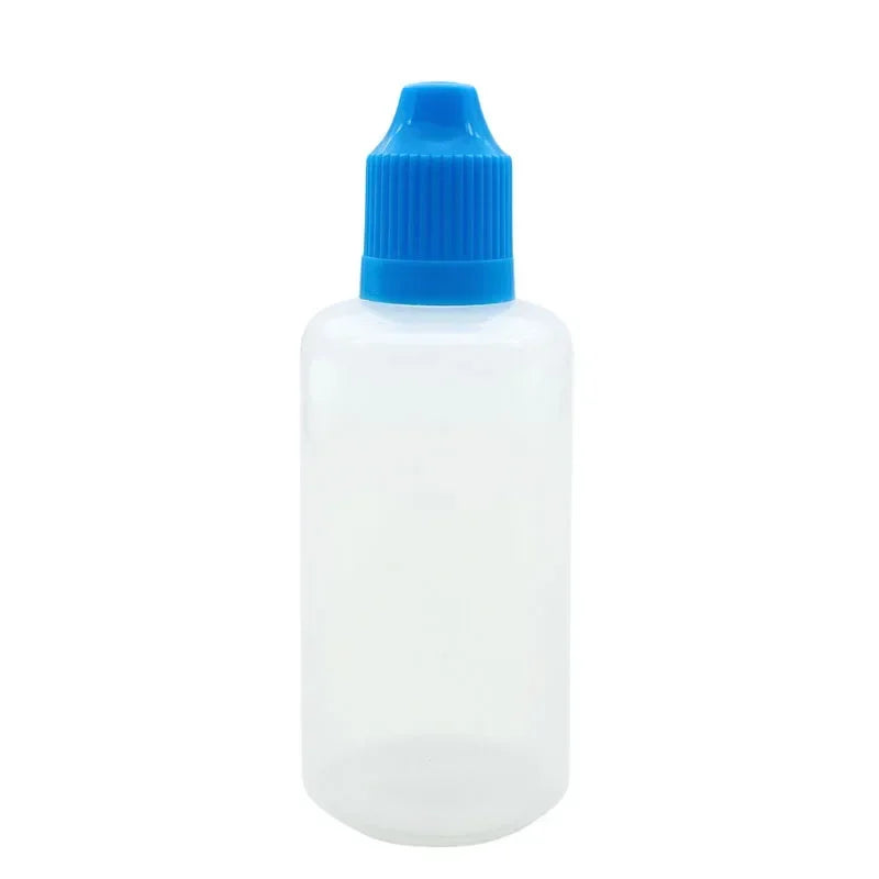 100PCS 3/5/10/15/20/30/50ml Wholesale Eye Drop Refillable Bottle with Colorful Cap Squeezable Dropper Bottle Liquid Containers