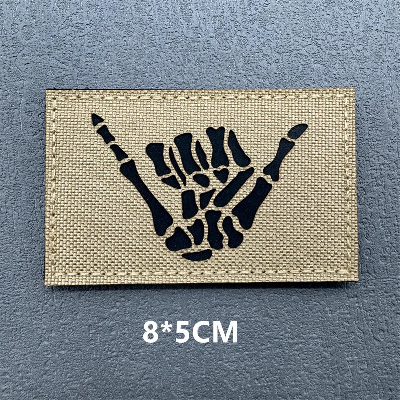 1pc Tactical Patches IR Infrared Reflective Outdoor Badges Hook&Loop Morale Patches on Backpack Vest Clothing